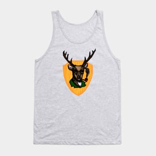 Pipe Smoking Deer Tank Top